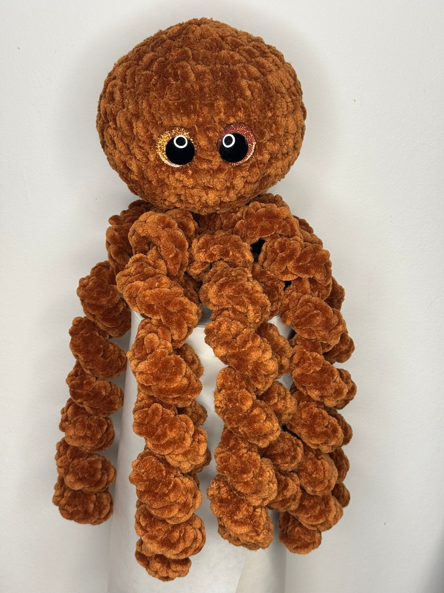 Stor hæklet sprutte - caramel