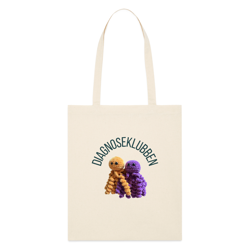 Stanley/Stella økologisk mulepose med mørk tryk - naturrå