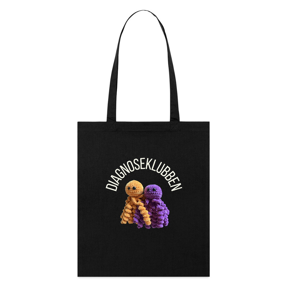 Stanley/Stella økologisk mulepose med lys tryk - sort