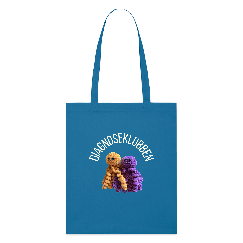 Stanley/Stella økologisk mulepose med lys tryk - kongeblå