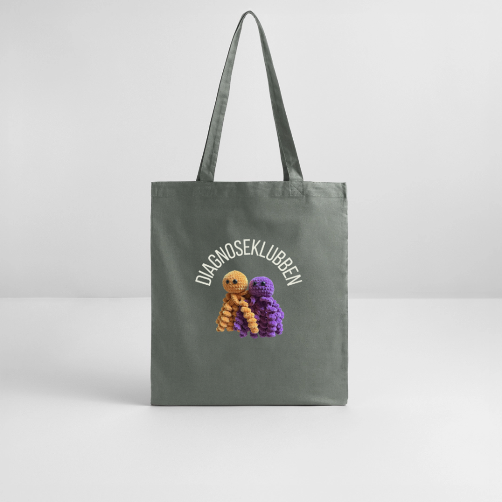 Stanley/Stella økologisk mulepose med lys tryk - charcoal