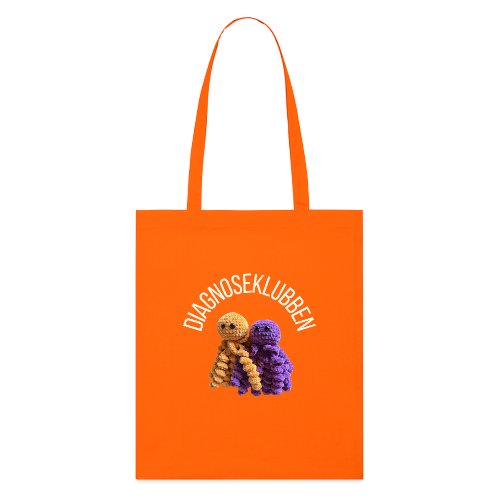 Stanley/Stella økologisk mulepose med lys tryk - mørk orange