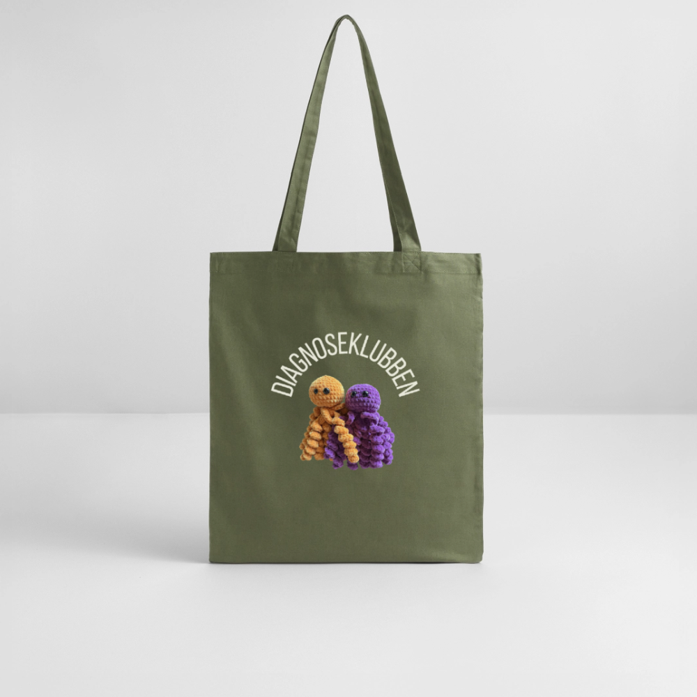 Stanley/Stella økologisk mulepose med lys tryk - khaki