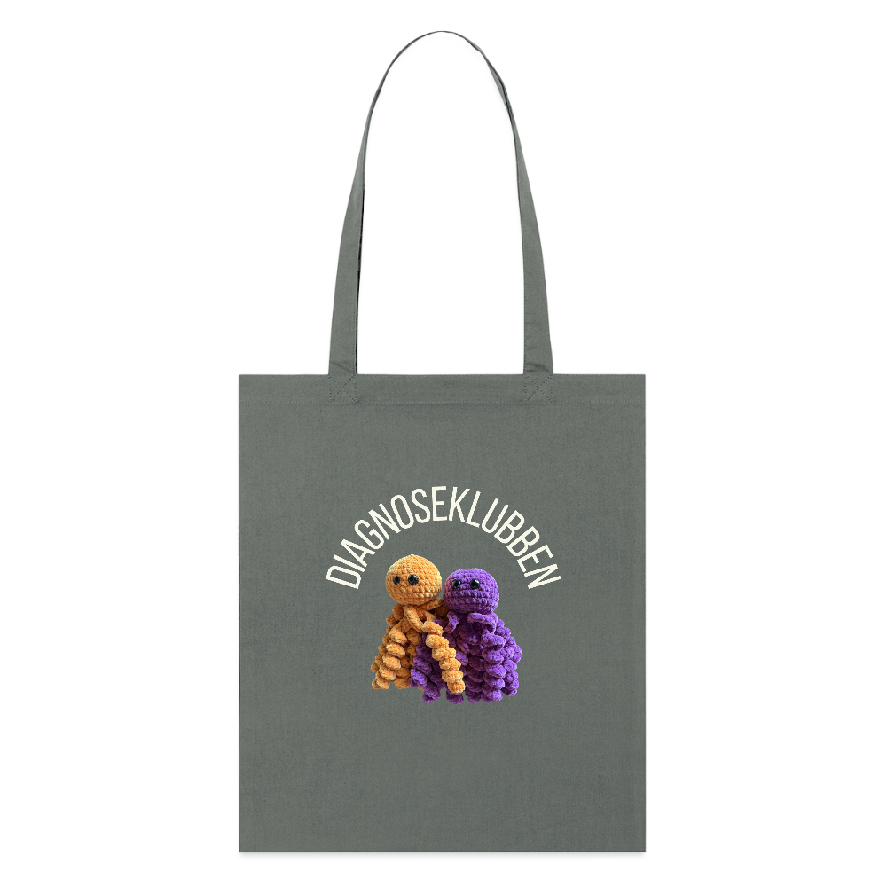 Stanley/Stella økologisk mulepose med lys tryk - charcoal