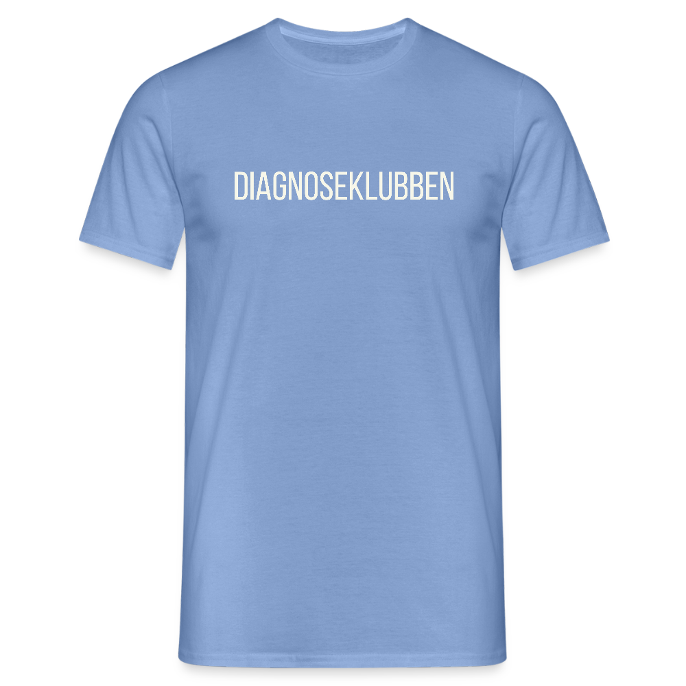 Herre-T-shirt med hvid tryk - fås i flere farver - carolina blue