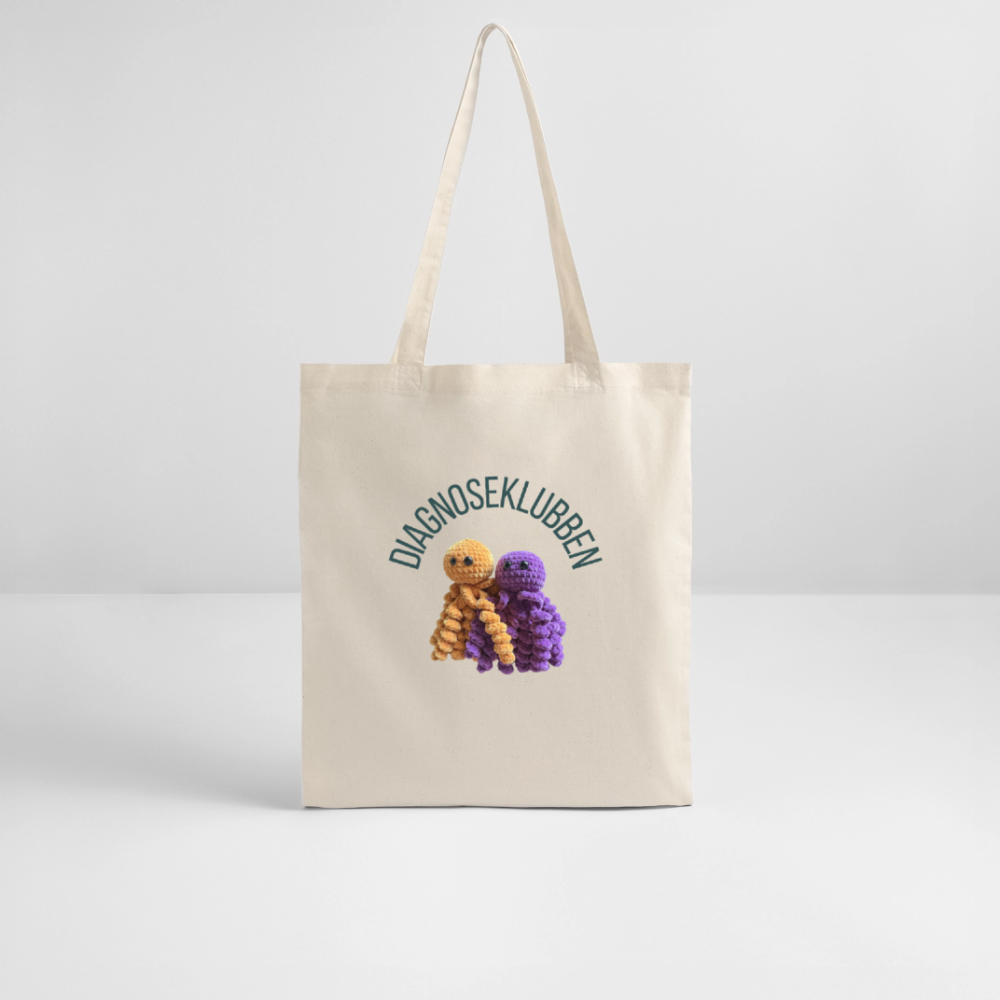 Stanley/Stella økologisk mulepose med mørk tryk - naturrå