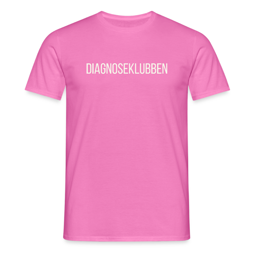 Herre-T-shirt med hvid tryk - fås i flere farver - pink