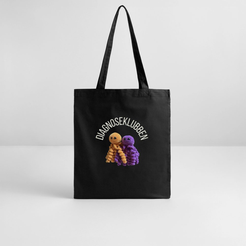 Stanley/Stella økologisk mulepose med lys tryk - sort