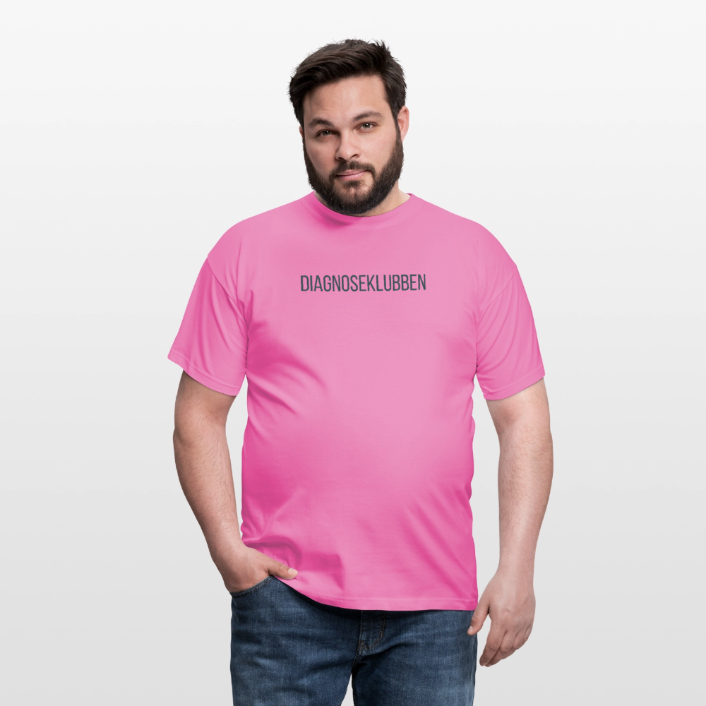 Herre-T-shirt med mørk tryk - fås i flere farver - pink