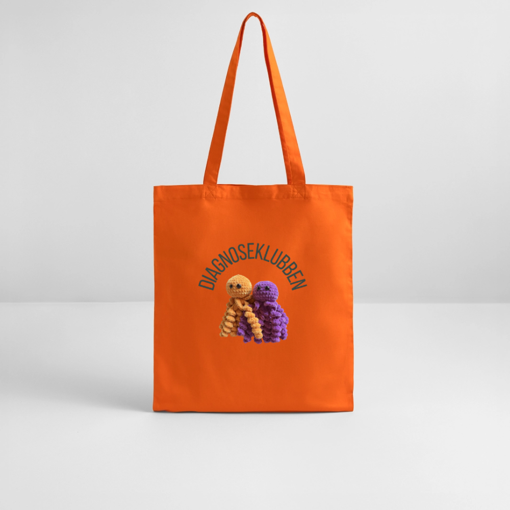 Stanley/Stella økologisk mulepose med mørk tryk - mørk orange