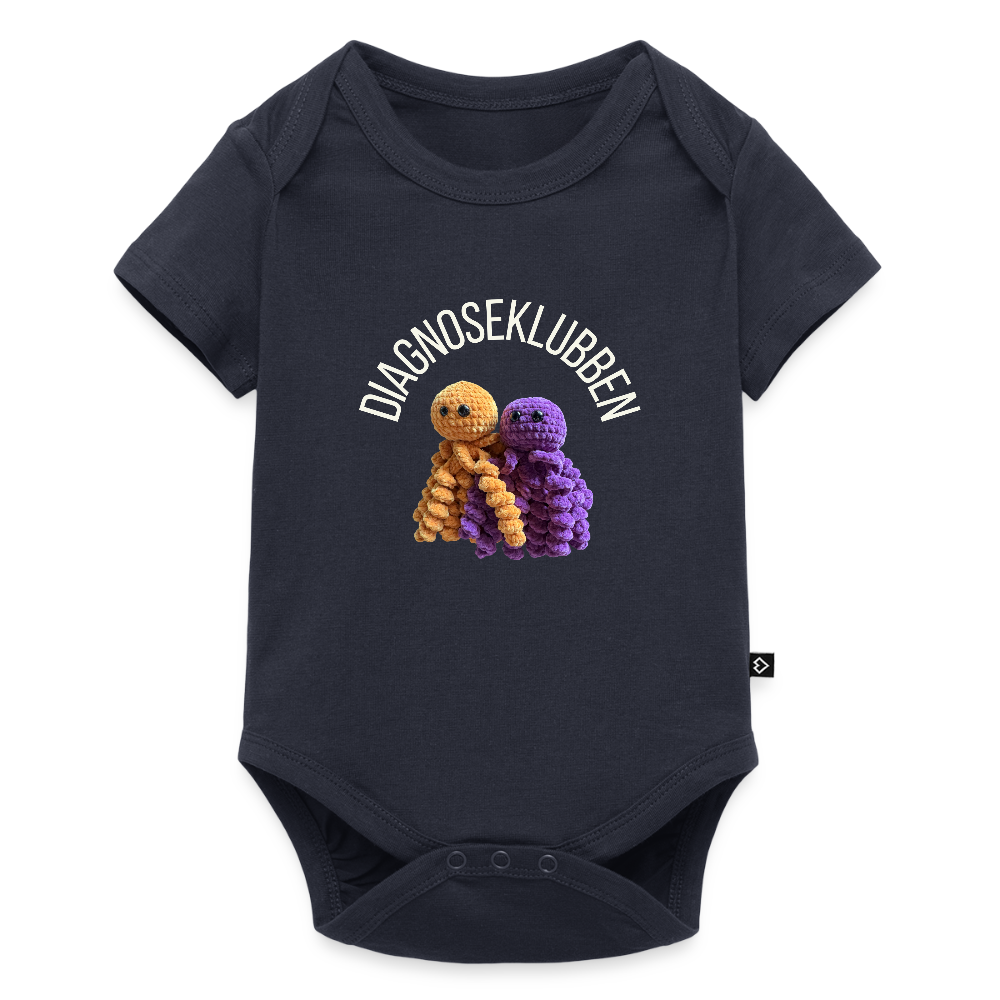 Kortærmet babybody, økologisk bomuld - flere farver - navy