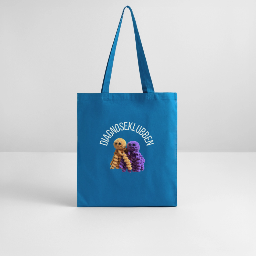 Stanley/Stella økologisk mulepose med lys tryk - kongeblå