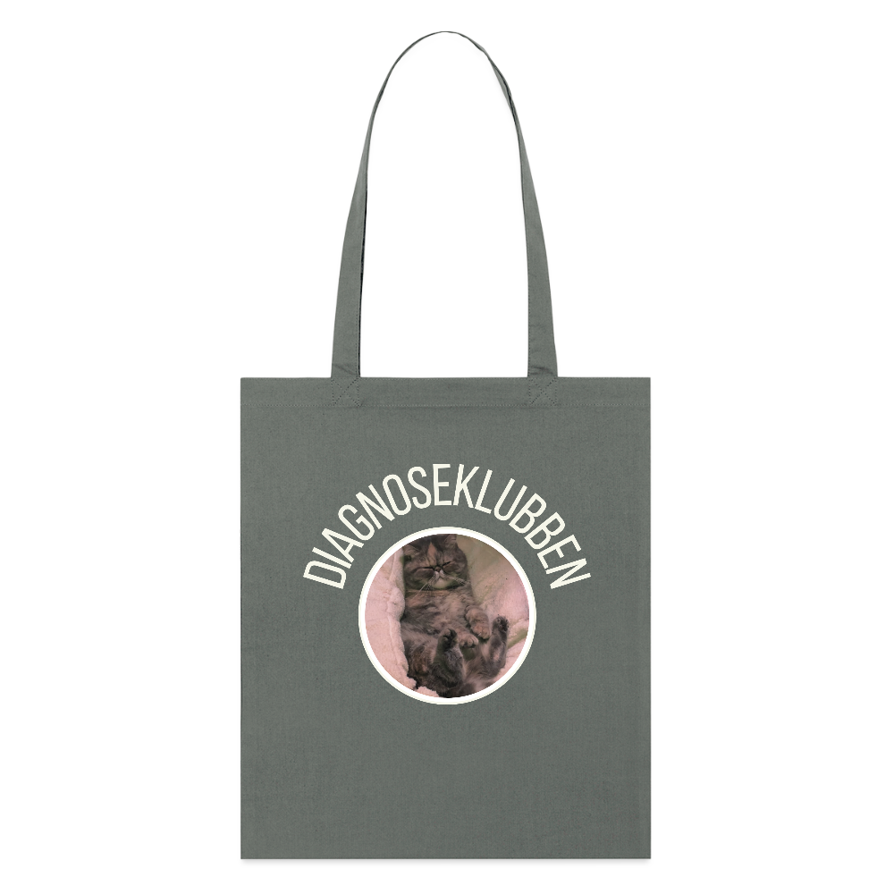 Stanley/Stella økologisk mulepose med lys tryk - charcoal