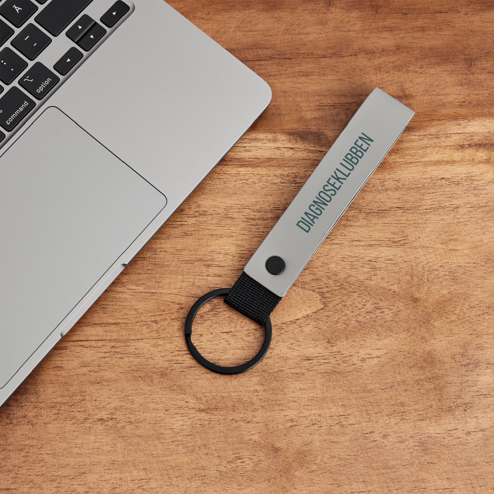 MAT MINIMALISTISK nøglering - lysegrå