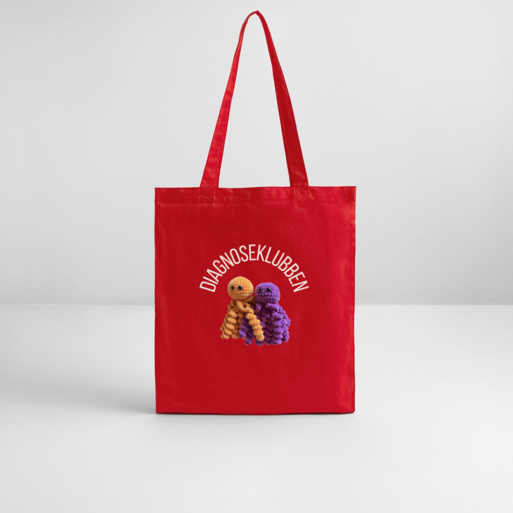 Stanley/Stella økologisk mulepose med lys tryk - rød