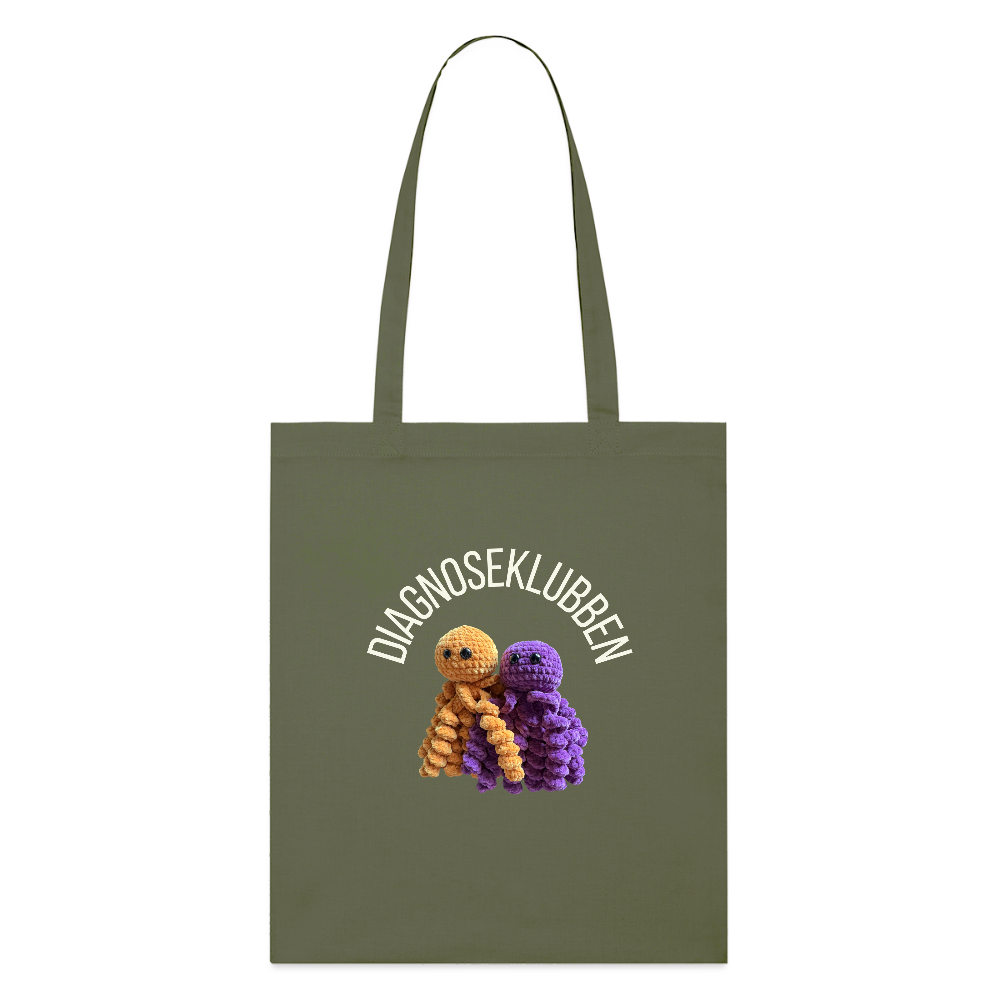 Stanley/Stella økologisk mulepose med lys tryk - khaki