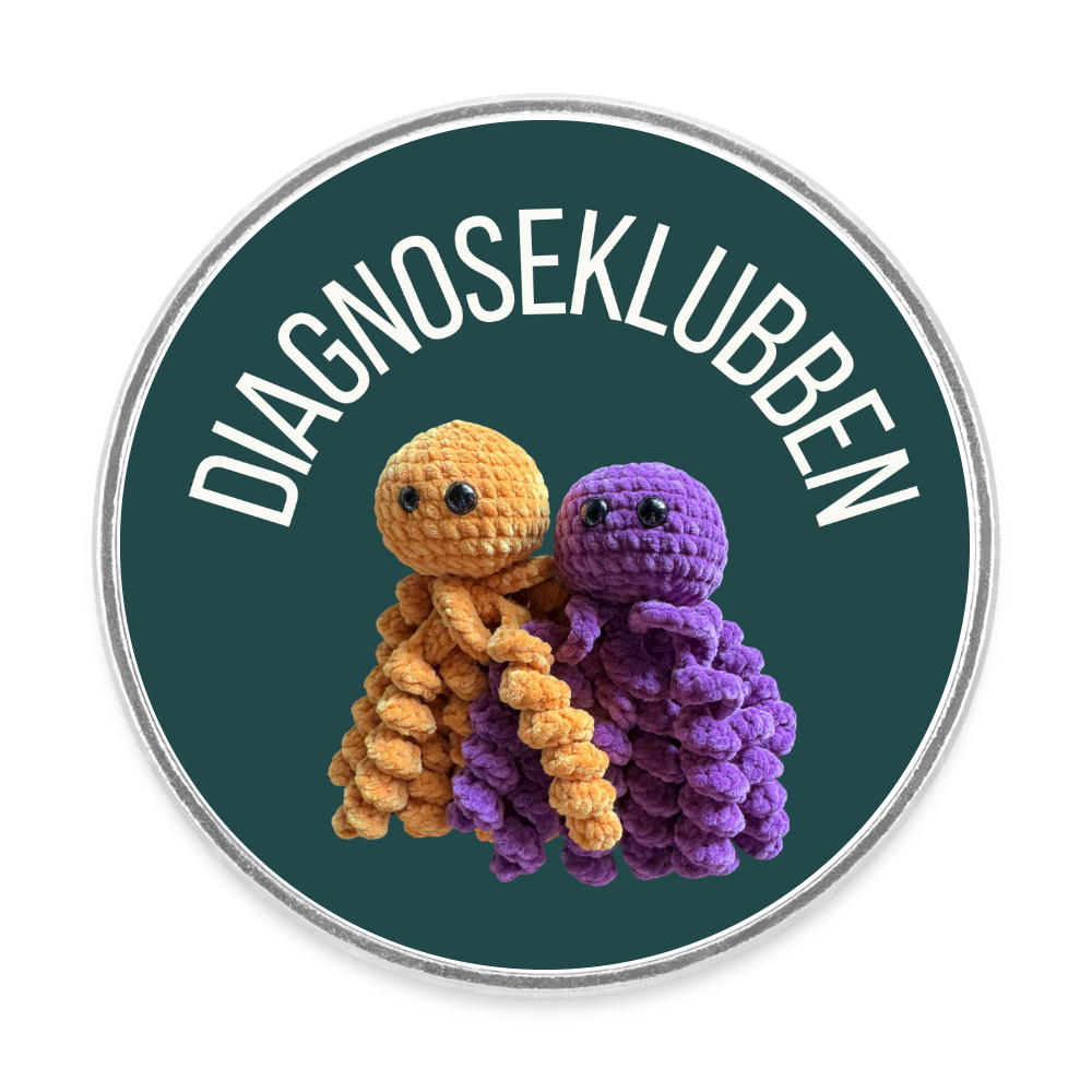 Rund køleskabsmagnet - white