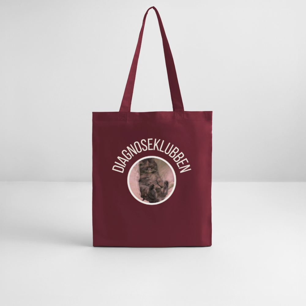 Stanley/Stella økologisk mulepose med lys tryk - burgunder-rød