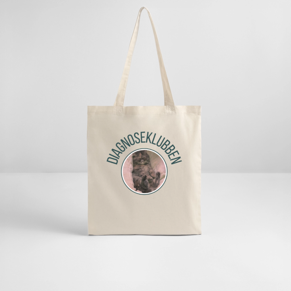 Stanley/Stella økologisk mulepose med mørk tryk - naturrå