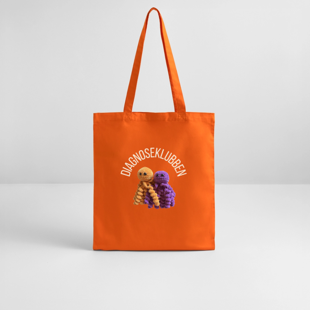 Stanley/Stella økologisk mulepose med lys tryk - mørk orange