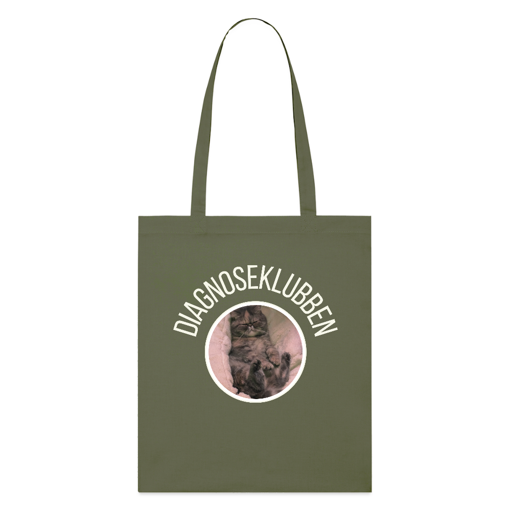 Stanley/Stella økologisk mulepose med lys tryk - khaki