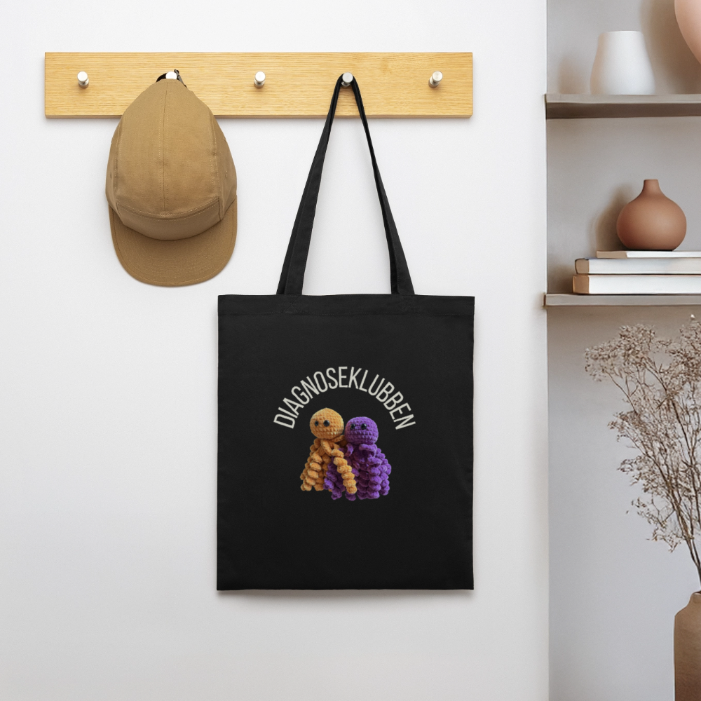 Stanley/Stella økologisk mulepose med lys tryk - sort