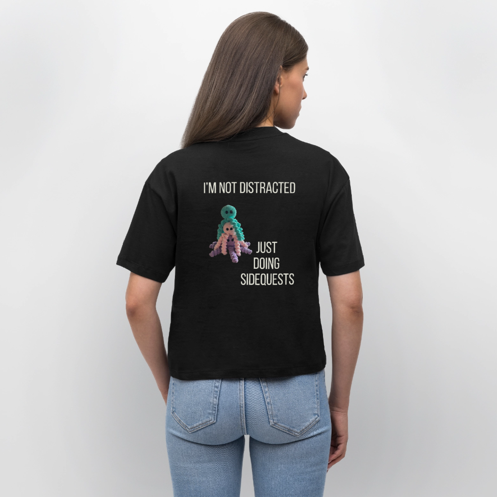 "I'm not distracted" Oversized Dame T-shirt - sort